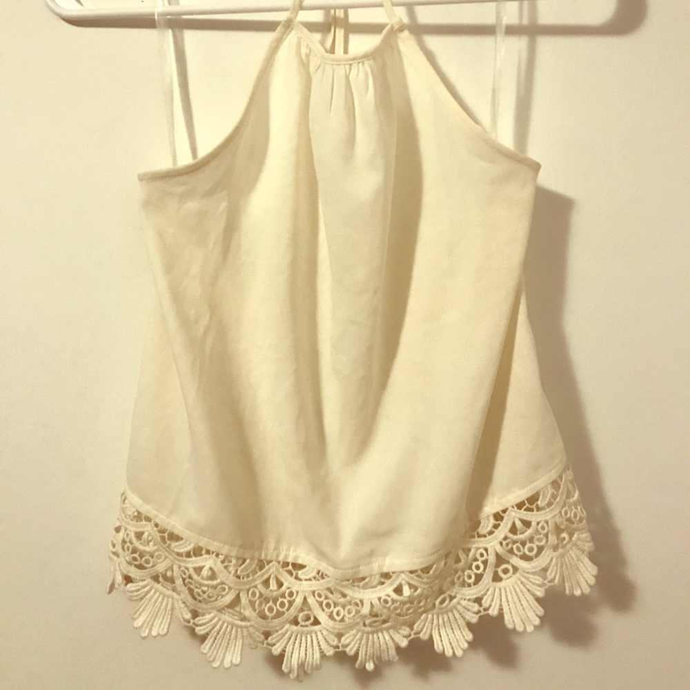 Leith White Halter top, New